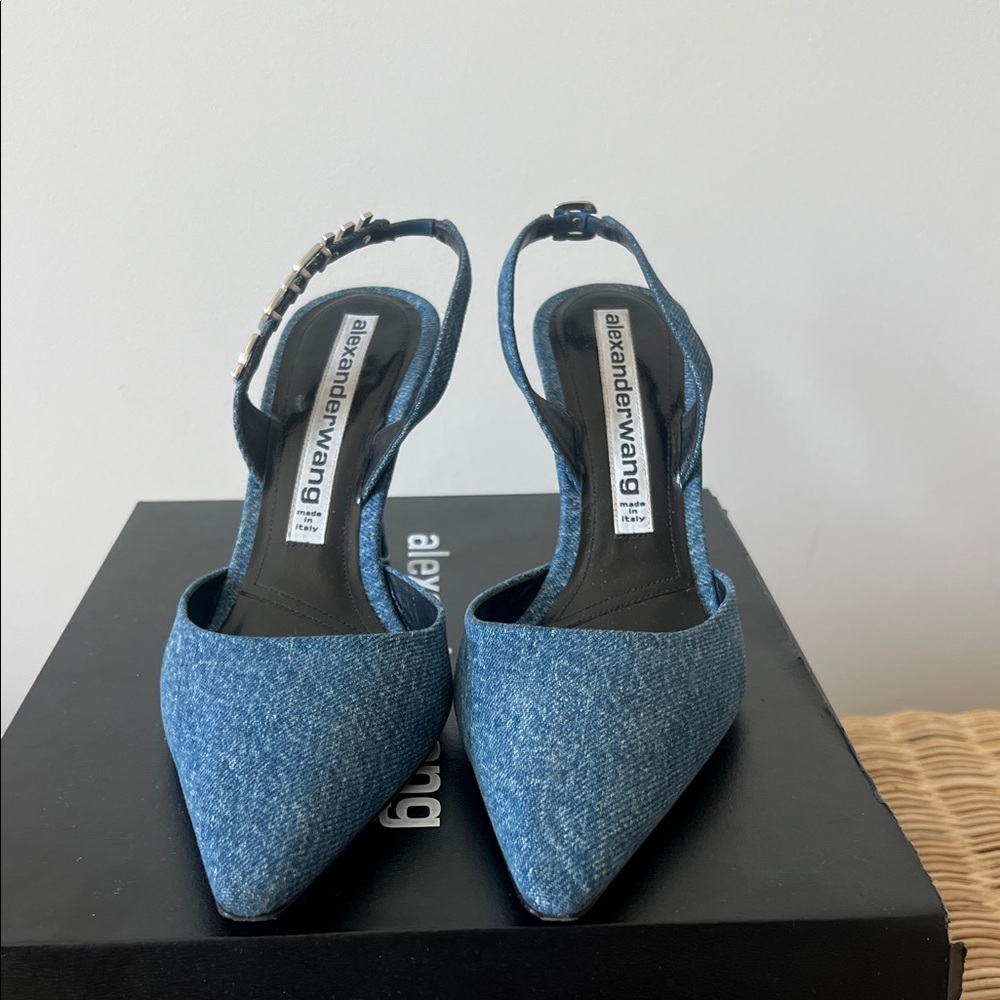 Alexander Wang Denim Blue Heels